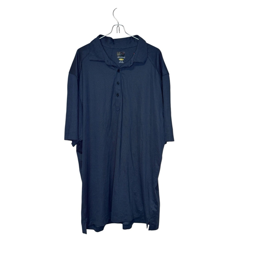 Greg Norman Mens Polo Shirt Performance Dots Golf Play Dry Short Sleeve Navy XXL